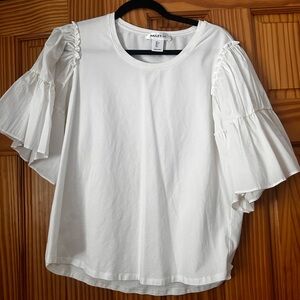 Bailey 44 White Flared Sleeve Blouse